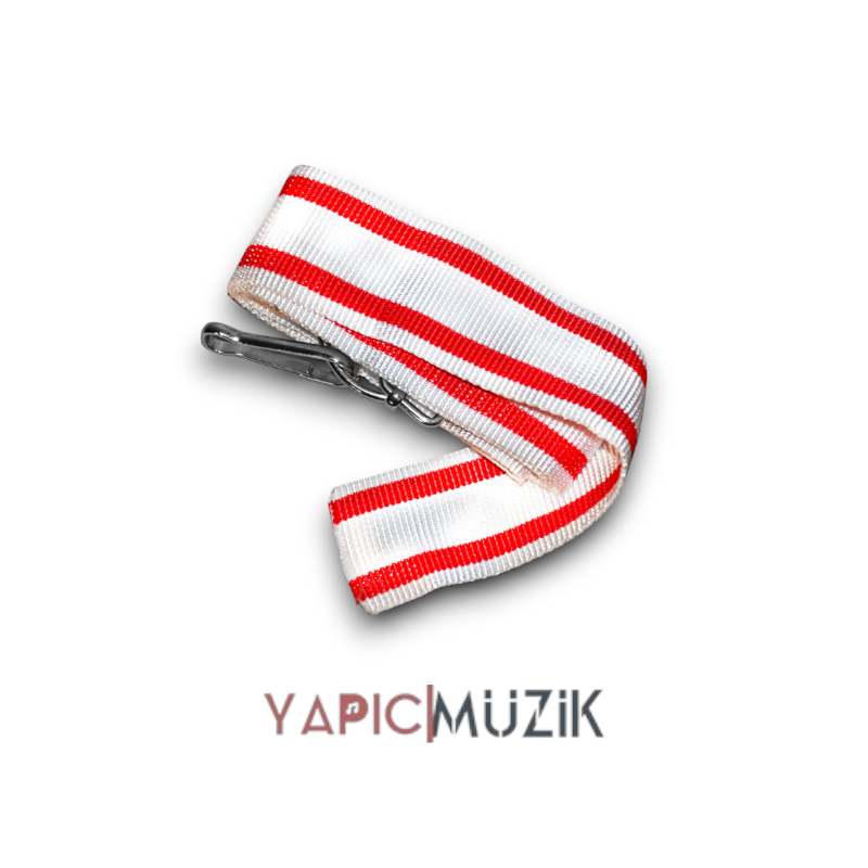 Yapıcı Bando Kırmızı Beyaz Askı Kayışı, H-02