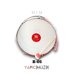 Yapıcı Bando 55 cm. Paslanmaz Davul Metal Çemberli Statik Boyalı Askı Kayışı ve Tokmaklı Set, B-05