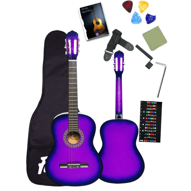 CG-3902PRS Klasik Gitar 4/4 Yetişkin Boy Sap Ayarlı Full Set