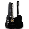 CG-3900BK-xbag Klasik Gitar 4/4 Sap Ayarlı Kesik Kasa Full Set