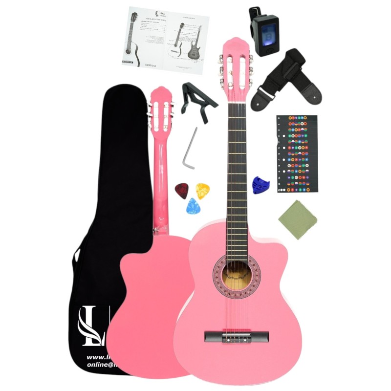 CG-3901PK Klasik Gitar 4/4 Sap Ayarlı Kesik Kasa Full Set