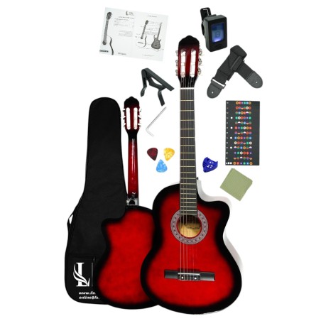 CG-3901RD Klasik Gitar 4/4 Sap Ayarlı Kesik Kasa Full Set