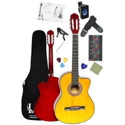 CG-3901Y Klasik Gitar 4/4 Sap Ayarlı Kesik Kasa Full Set
