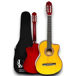 CG-3901Y Klasik Gitar 4/4 Sap Ayarlı Kesik Kasa Full Set