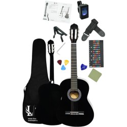 CG-3902BK Klasik Gitar 4/4 Yetişkin Boy Sap Ayarlı Full Set