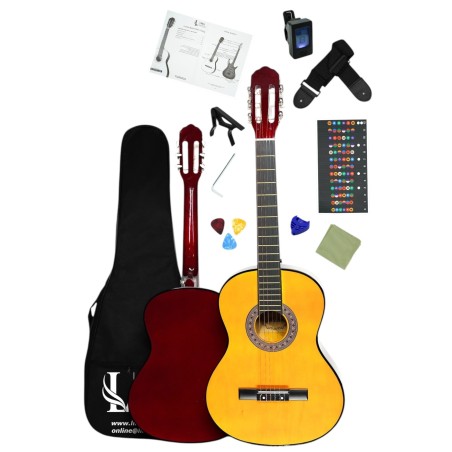 CG-3902Y Klasik Gitar 4/4 Yetişkin Boy Sap Ayarlı Full Set