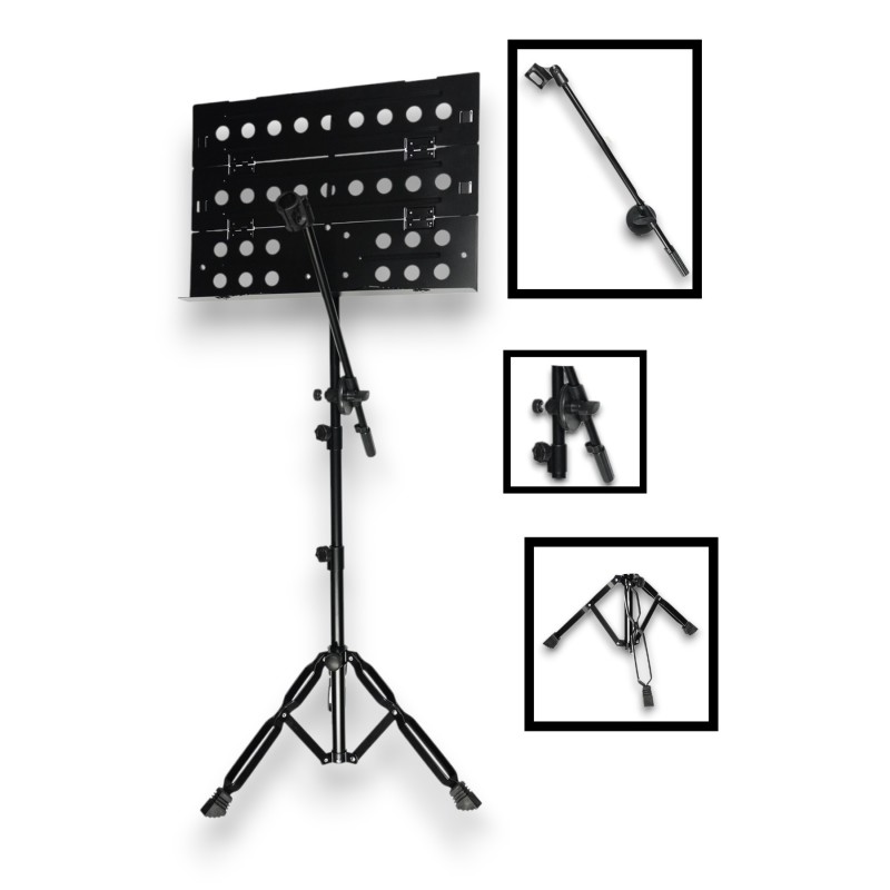 FR-04D KATLANILABİLİR MİKROFON STANDLI ŞEF NOTA SEHPASI