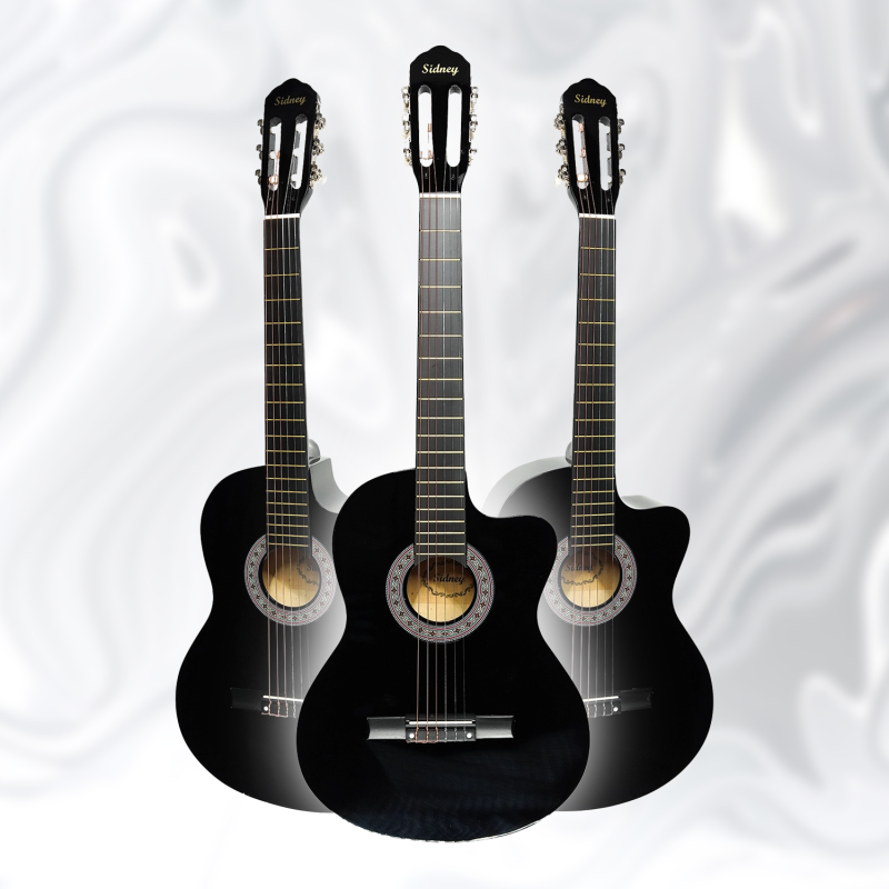 Sidney 4/4 Boy Kesik Kasa Klasik Gitar, SC-3900BK