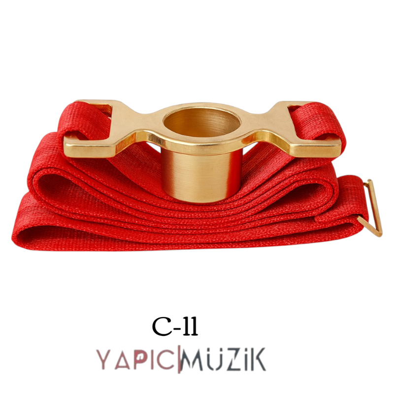 Yapıcı Bando Hamail Bayrak Takma Kayışı (Sarı Pirinç, Nizami Kayışlı), C-11