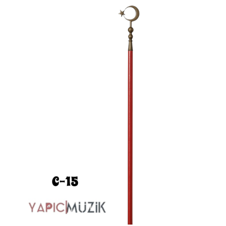 Ahşap Tören Direği - Alemli, C-15