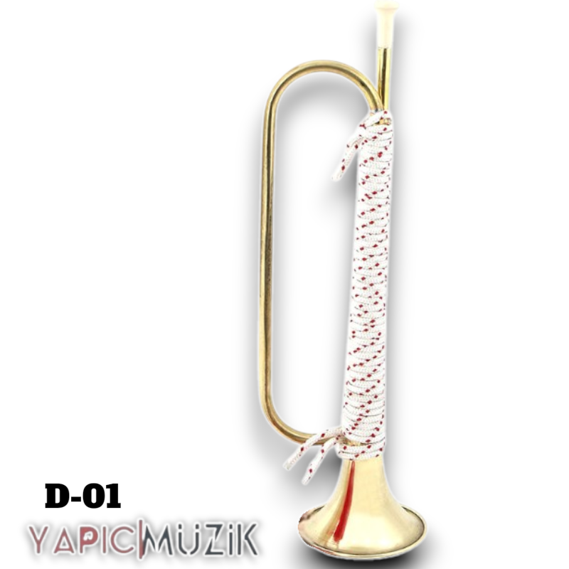 Yapıcı Bando İskoç Borusu (Sarı Pirinç Metal Ağızlık, Kordonlu Bayrak Takma Aparatlı), D-01