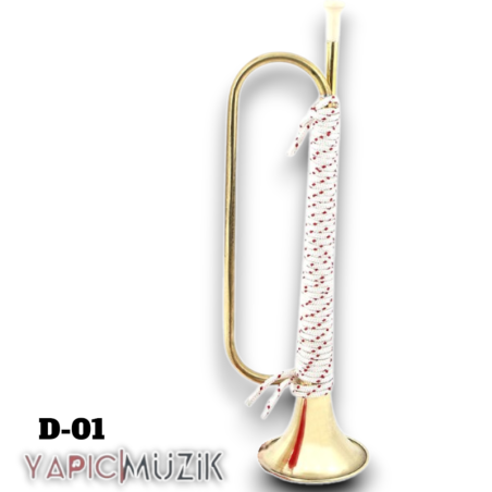 Yapıcı Bando İskoç Borusu (Sarı Pirinç Metal Ağızlık, Kordonlu Bayrak Takma Aparatlı), D-01